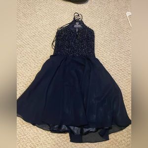 navy blue formal dress